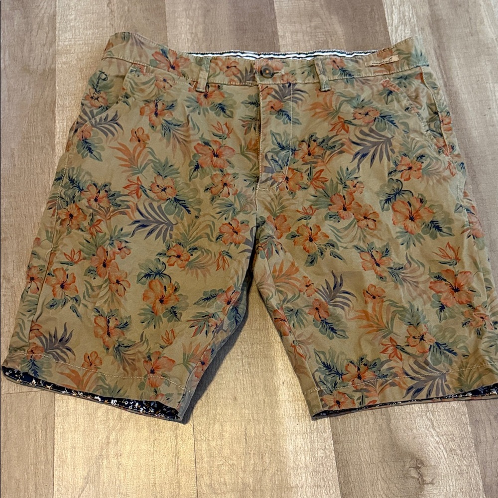 Denim & Flower Tan Floral Men's Shorts